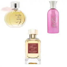 Fragrance World La Vida Es Bella + Estiara Barqat Rouge + Estiara Royal Areena 