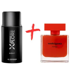 Fragrance World Redriguez Rouge & Al Haramain Xplore Night