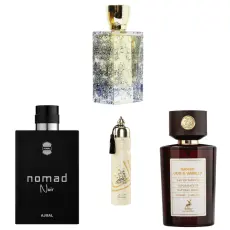 Maison Alhambra Smoked Oud & Vanilla + Ajmal Nomad Noir + Estiara Enclade + My Perfumes Oud Al Fakhama